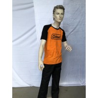 T-Skjorte, Oransje/Svart